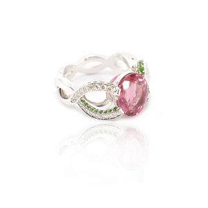 Bague Tutti Frutti - Tourmaline Rose 2