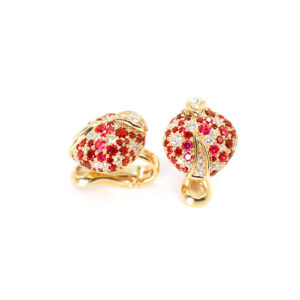 Collection Joaillerie Eclosion - Boucles d'oreilles Rubis