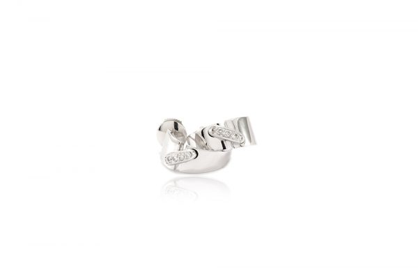 Boucles d'oreilles Larmes de lune - or blanc et diamants 3