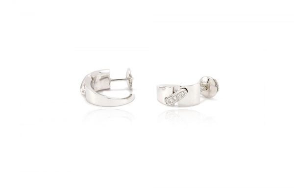 Boucles d'oreilles Larmes de lune - or blanc et diamants 4