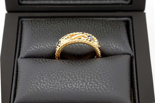 Alliance Roseraie - Or rose et Diamants noirs - 3