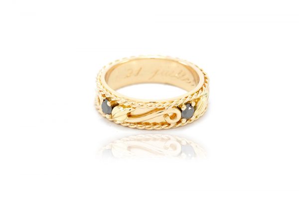 Alliance Roseraie - Or rose et Diamants noirs