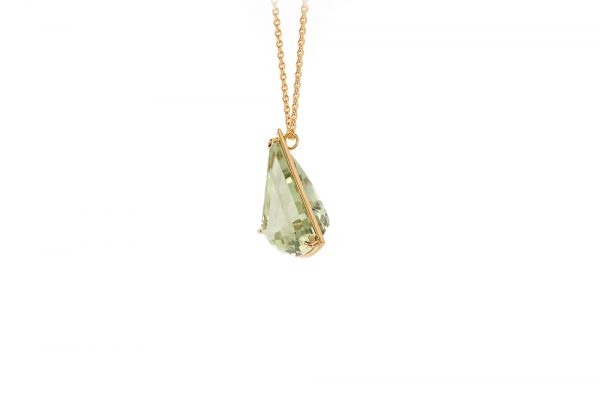 Pendentif Pendulum - or jaune et Prasiolite 3