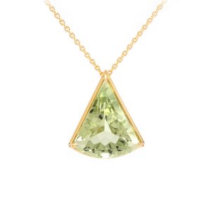 Pendentif Pendulum - or jaune et Prasiolite