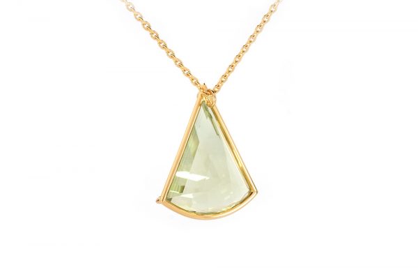 Pendentif Pendulum - or jaune et Prasiolite 4
