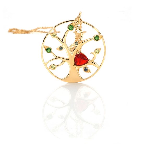 Pendentif Trinité, or jaune 18k, Opale de feu 4