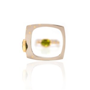Alliance Osmose, or blanc 18k et péridot 1