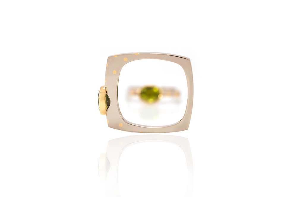 Alliance Osmose, or blanc 18k et péridot 1