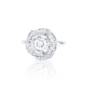 Bague Carmen, Or blanc et diamants 6