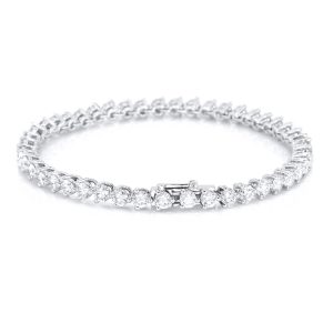 Bracelet rivière en or blanc et 5 carats de diamants 7