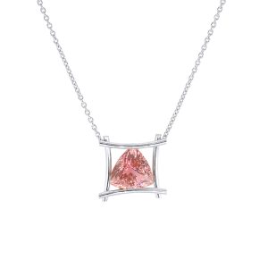 Bird Cage en or blanc et tourmaline rose 6