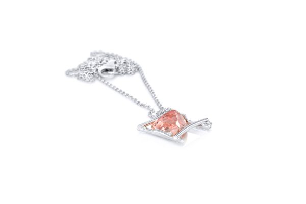 Bird Cage en or blanc et tourmaline rose 5