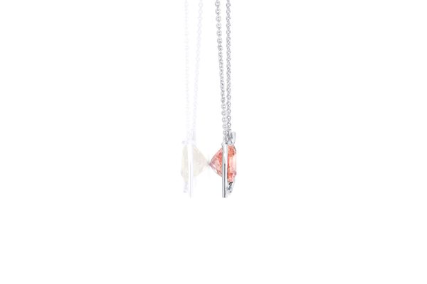 Bird Cage en or blanc et tourmaline rose 1