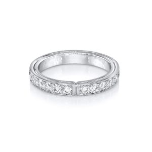 Or blanc 18k et diamants D-vvs 5