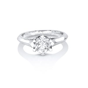 solitaire diamant et or blanc 6