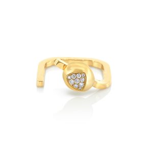 Bague Mimi or jaune diamants et perle 5